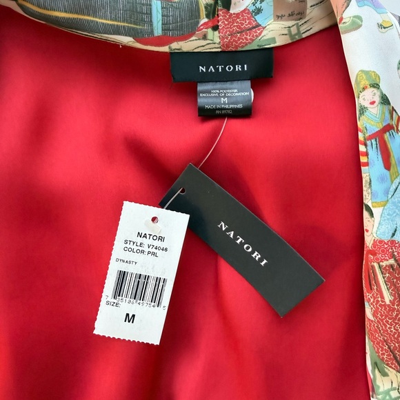 Natori Dynasty Kimono Sleeve Long Robe with Tie - NEW WITH TAGS - Medium - Picture 8 of 13